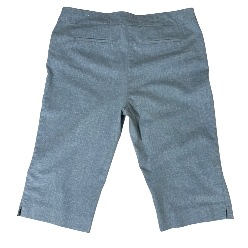 Chico's Light Blue Heathered Pull On Capri Pants Size 3 US 16 Cotton Blend - Picture 2 of 11